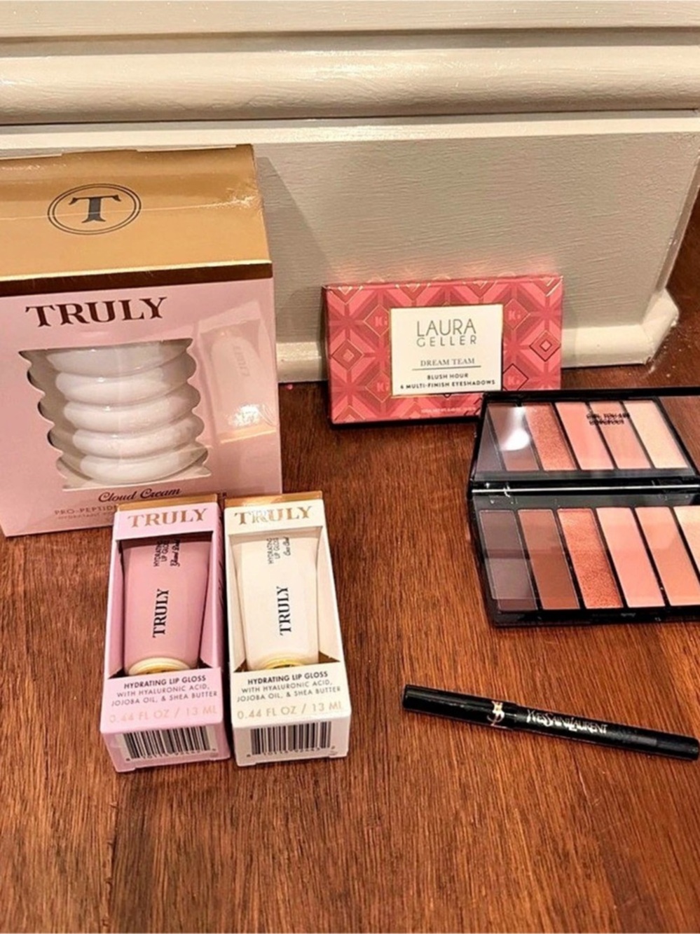 Truly Cloud Cream & Lip Gloss Bundle, Laura Geller, ysl liner